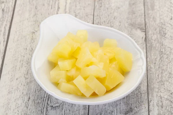 Marinated Pineapple Pieces Bowl — Stock Photo, Image