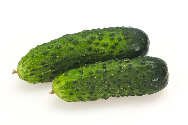 Стиглі Свіжі Зелені Два Огірки Готові Вегана — стокове фото