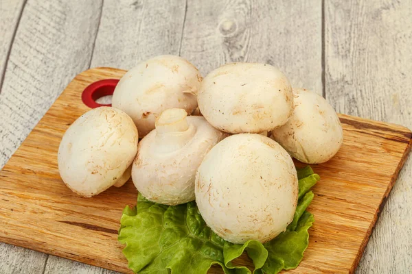 Raw Champignons Board Ready Cooking — Stock Photo, Image