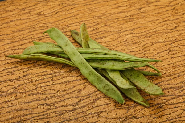 Veganistische Keuken Groene Bonenhoop Koken — Stockfoto