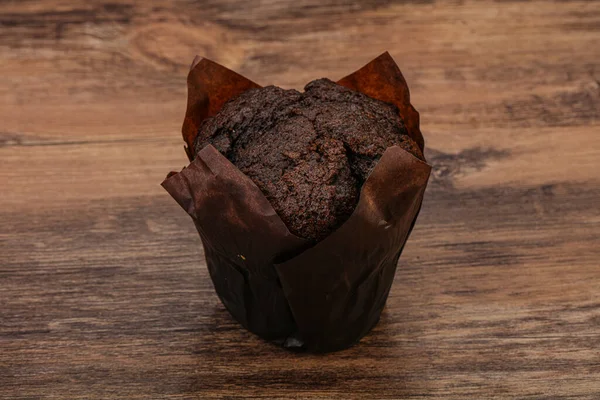 Smaklig Söt Choklad Muffin Snack Bageri — Stockfoto