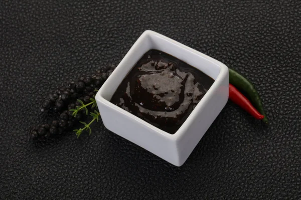 Пряный Черный Перец Соус Мяса — стоковое фото