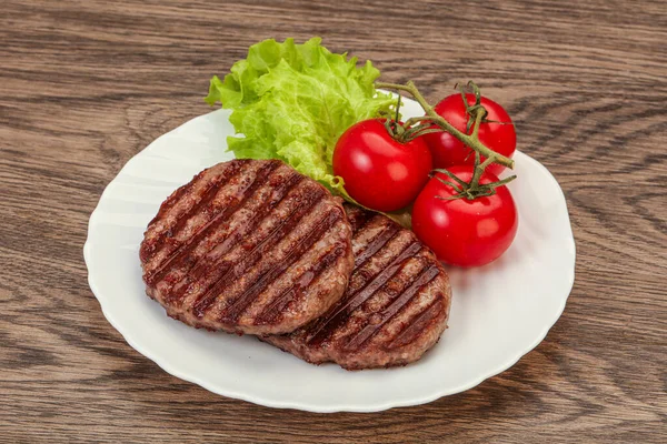 Escalope Hamburger Grillée Sauce Tomate — Photo