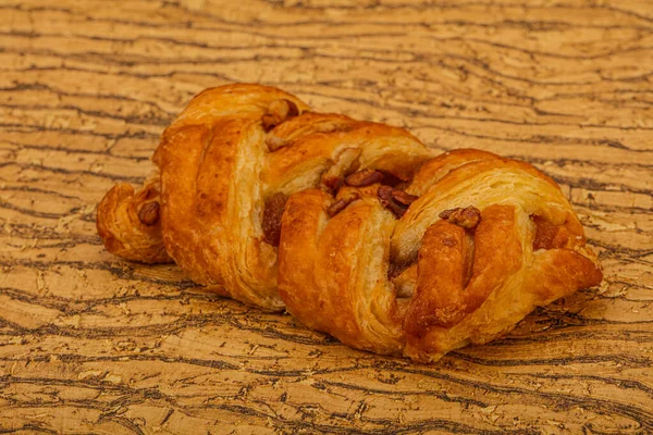 Pecan Nut Sweet Pie Dessert Bakery — Stock Photo, Image