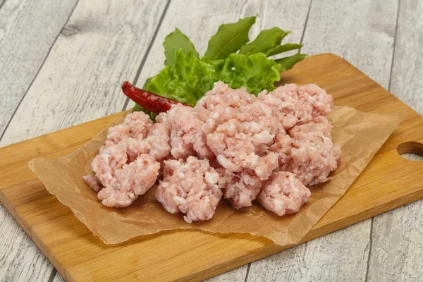 Hausgemachtes Schweinehackfleisch Zum Kochen Bereit — Stockfoto