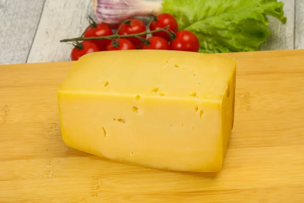 Swiss Hard Giallo Gustoso Mattone Formaggio — Foto Stock