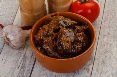 Eggpant snack - imam bayaldy domates ve biber ile