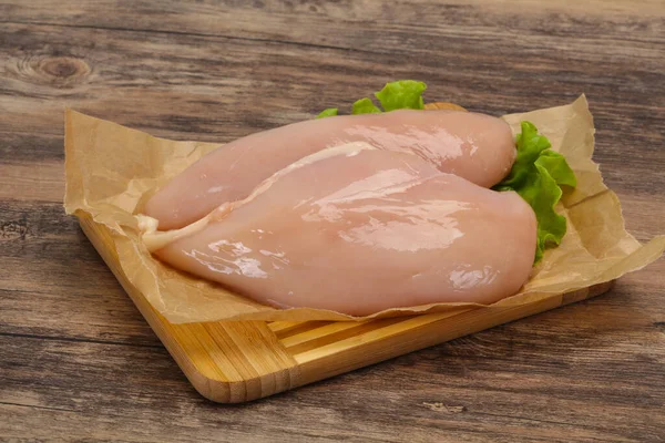 Two Raw Chicken Breast Ready Cooking — Stock Photo, Image