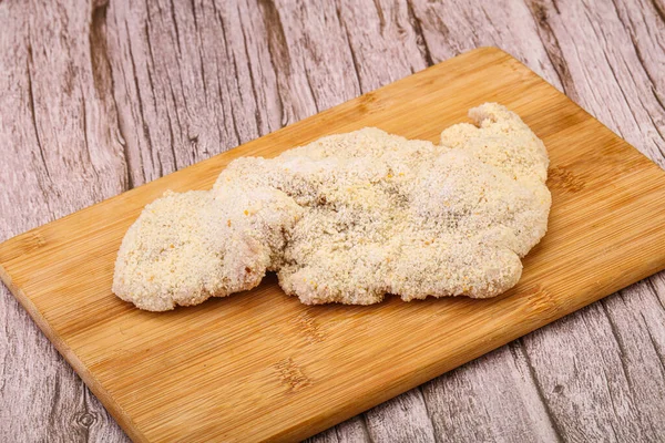 Rohes Schweinefleischschnitzel Zum Braten — Stockfoto