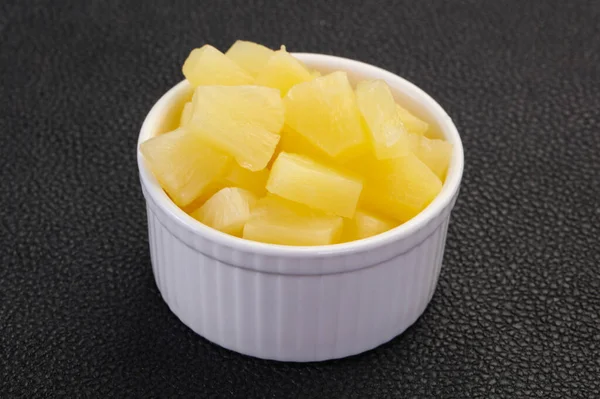 Marinated Pineapple Pieces Bowl — Stock Photo, Image