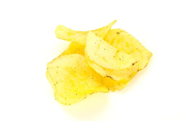 Natürliche Yuong Kartoffeln Gesalzen Chips Haufen — Stockfoto