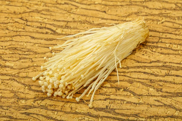 Superfood Ωμά Μανιτάρια Enoki Ασιατική Κουζίνα — Φωτογραφία Αρχείου