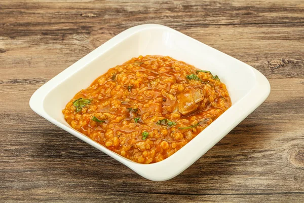 Sopa Tradicional Georgiana Kharcho Com Carne Especiarias — Fotografia de Stock