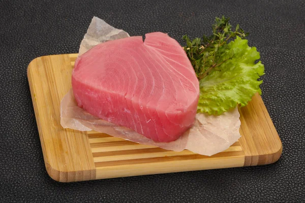 Raw Tuna Steak Ready Cooking — Stock Photo, Image