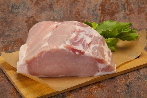 Pedaço Carne Porco Cru Pronto Para Cozinhar — Fotografia de Stock