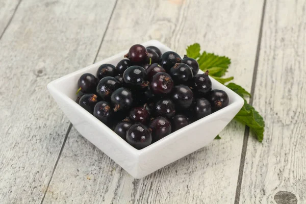 Fresh Ripe Sweet Black Currant Berries — Stock Photo, Image