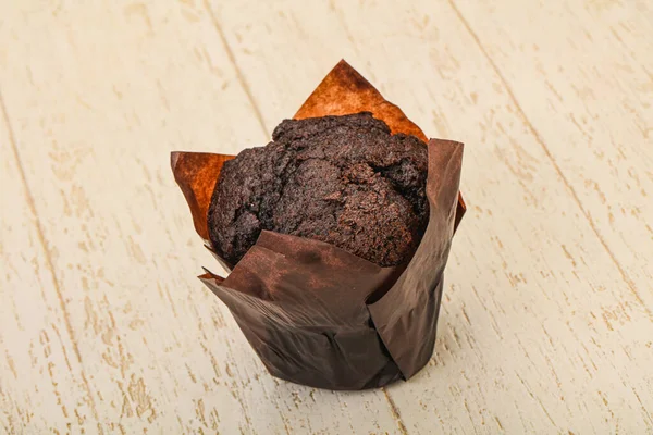 Smaklig Söt Choklad Muffin Snack Bageri — Stockfoto