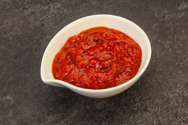 Salsa Picante Picante Tomate Bowl — Foto de Stock
