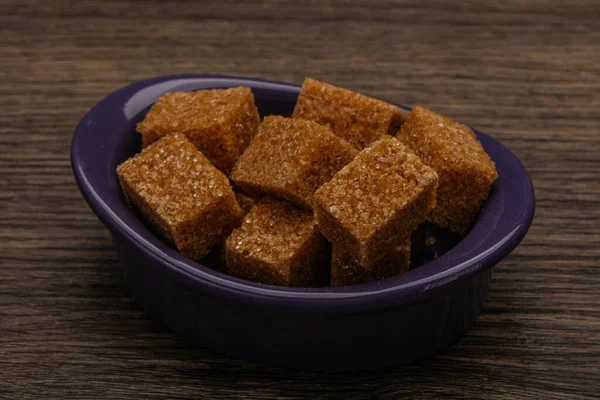 Brown Cane Sugar Cubs Bowl — Stock Photo, Image