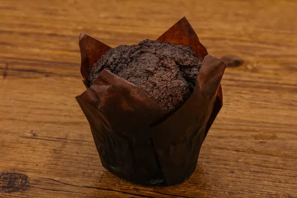 Smaklig Söt Choklad Muffin Snack Bageri — Stockfoto