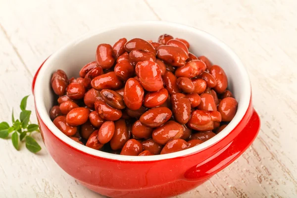 Kidney Beans Bowl Wooden Background — Stock Photo, Image