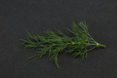 Taze yeşil dereotları pişirmeye hazır.