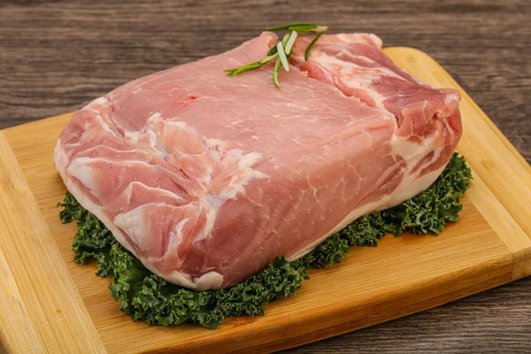 Raw Pork Meat Piece Cooking — Stock Photo, Image