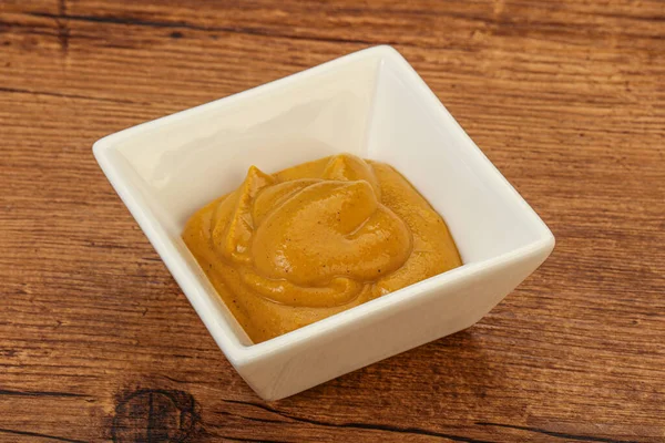 Spicy Mustard Sauce Bowl — Stock Photo, Image