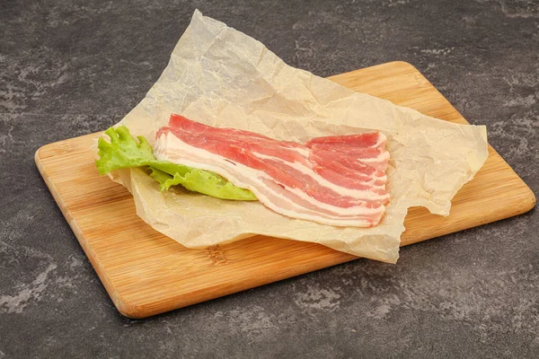 Pancetta Maiale Affettata Cruda Arrosto — Foto Stock