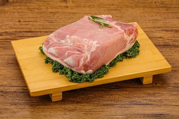 Rauw Varkensvlees Stuk Voor Het Koken — Stockfoto