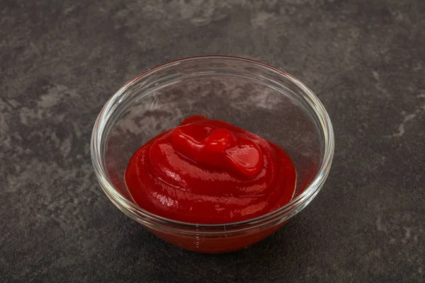 Leckeres Tomaten Ketchup Der Schüssel — Stockfoto