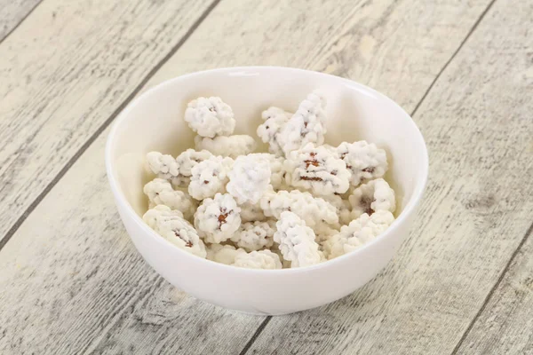 White Almond Candy Heap Bowl — Stock Photo, Image