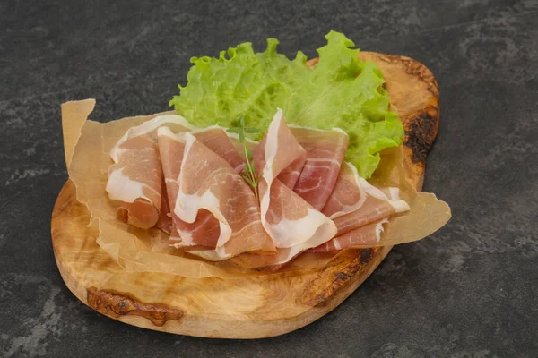 Snack Italiano Carne Cerdo Prosciutto Bordo — Foto de Stock