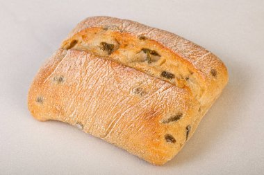 İtalyan ciabatta ekmeği ve zeytinyağı.