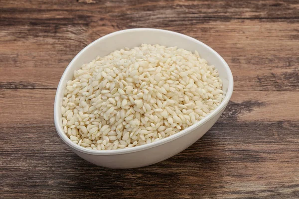 Arroz Arborio Italiano Cru Para Risotto — Fotografia de Stock