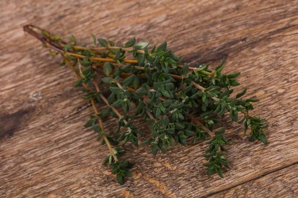 Yeşil Kekik Dalı Yemek Pişirmek Için Baharat — Stok fotoğraf