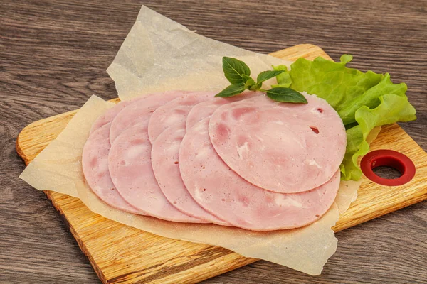 Aufgeschnittener Schweinefleisch Snack Über Bord — Stockfoto