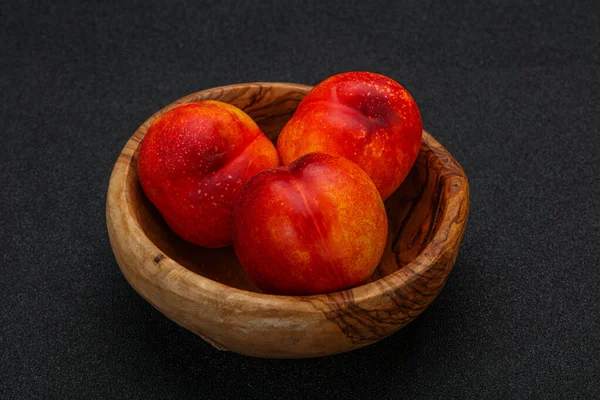 Mogen Söt God Röd Nektarin Frukt — Stockfoto