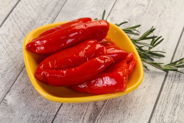 Eingelegte Rote Paprika Mit — Stockfoto