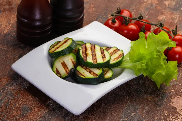 Vegane Küche Gegrillte Junge Zucchini — Stockfoto