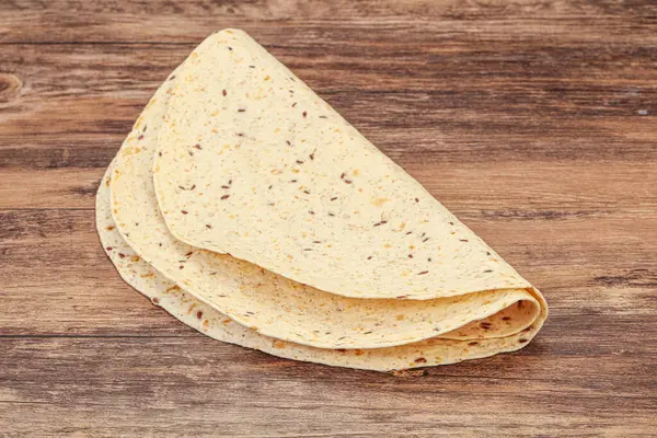 Cucina Messicana Tortilla Pane Denso Con Cereali — Foto Stock