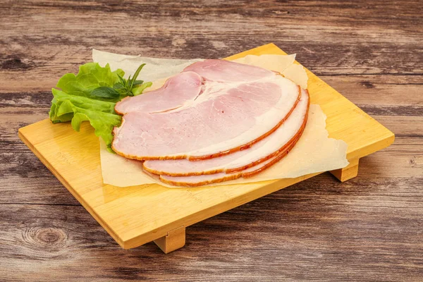 Pancia Maiale Affettata Spuntino Bordo — Foto Stock