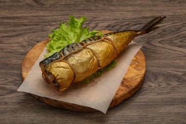 Tütsülenmiş lezzetli uskumru balığı.