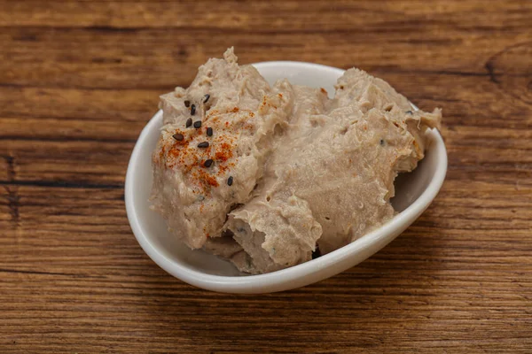 Herring Butter Spread Bowl Spices — Stock Photo, Image