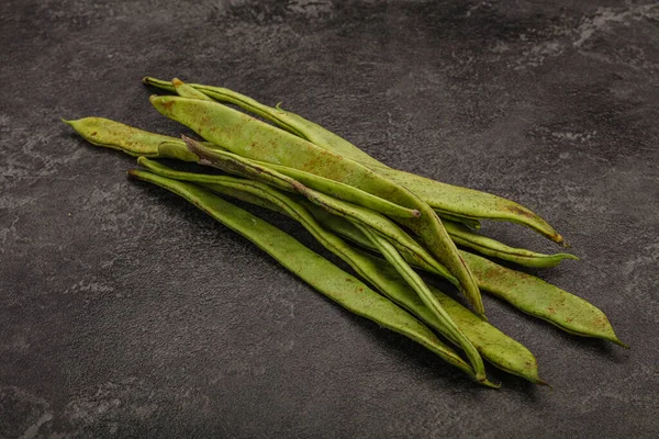 Vegan Mutfağı Pişirmek Için Yeşil Fasulye Yığını — Stok fotoğraf