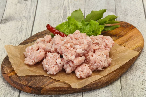 Hausgemachtes Schweinehackfleisch Zum Kochen Bereit — Stockfoto