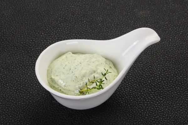 Cottage Cream Snack Herbs Garlic — Stock Photo, Image