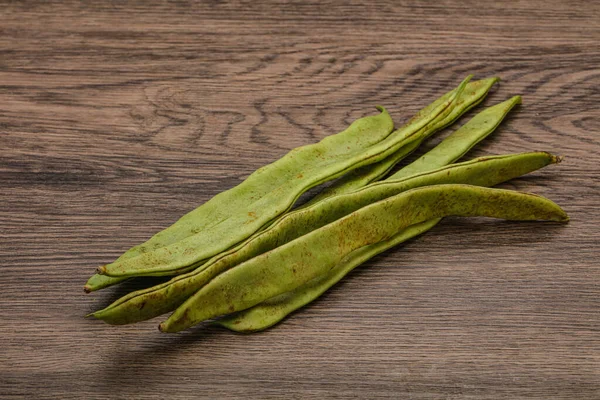 Veganistische Keuken Groene Bonenhoop Koken — Stockfoto