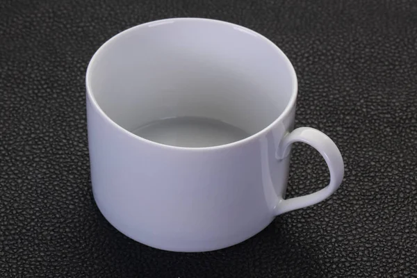 Пустой Керамической Чашки Черном Фоне — стоковое фото