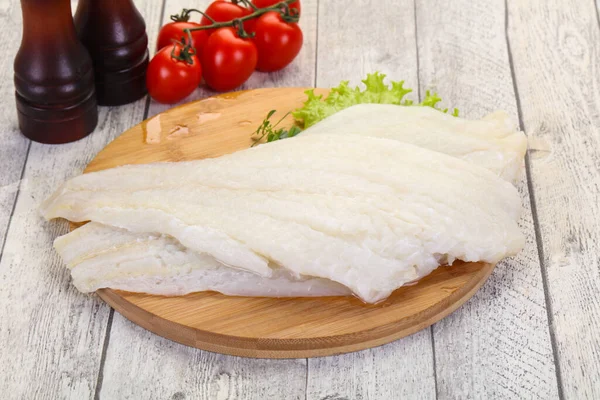 Raw Halibut Fillet Ready Cooking — Stock Photo, Image